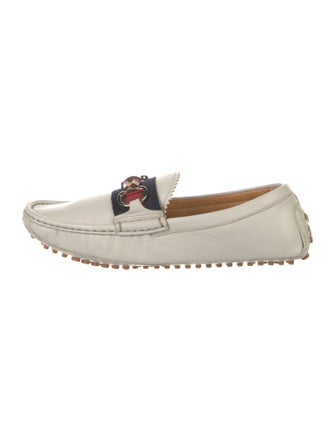 Gucci Sylvie Web Accent Leather Loafers
