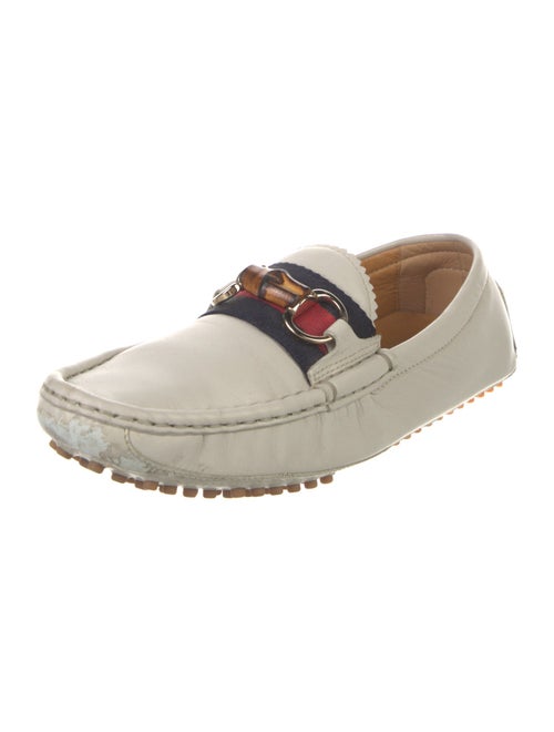 Gucci Sylvie Web Accent Leather Loafers