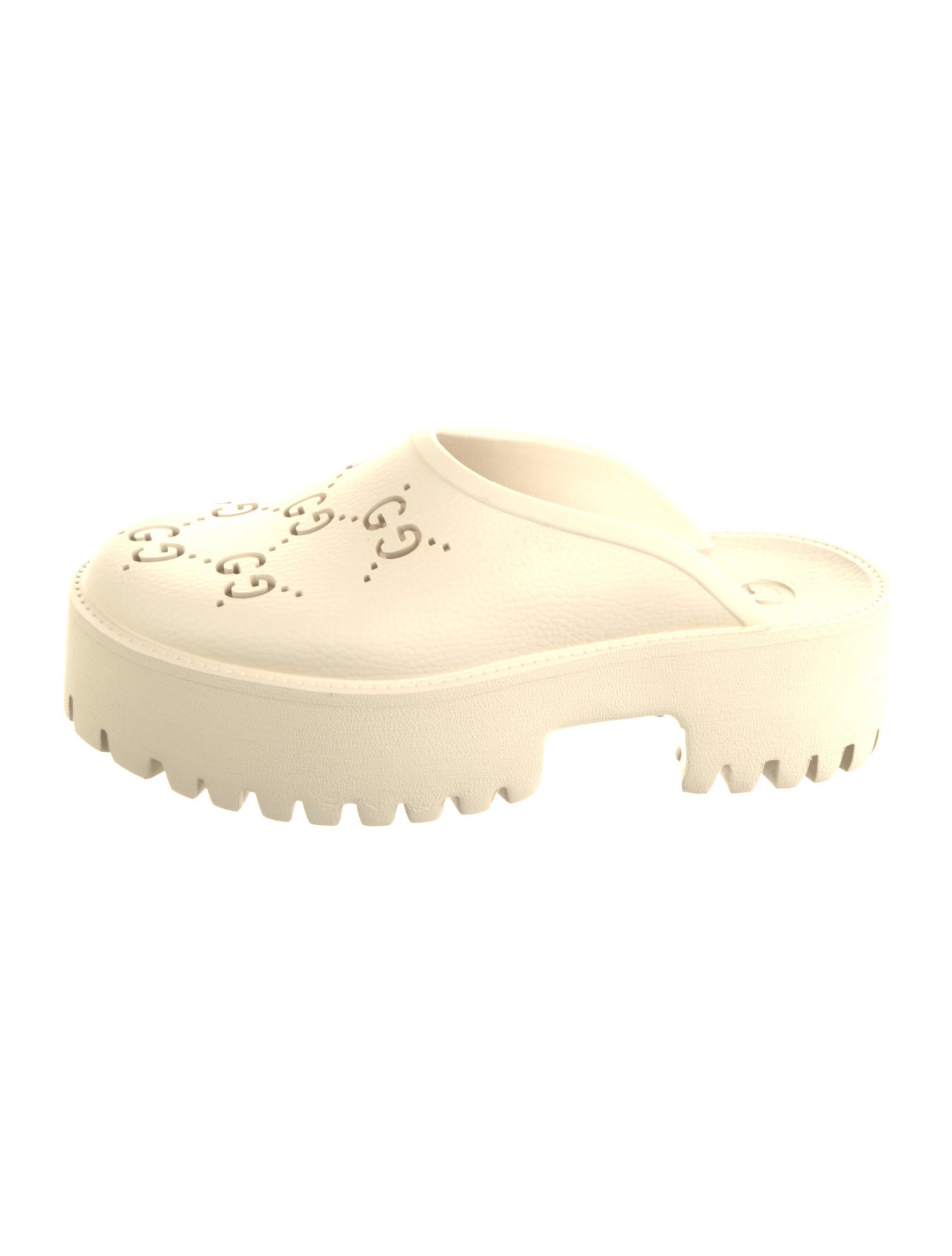 Gucci GG Logo Rubber Mules w/ Tags