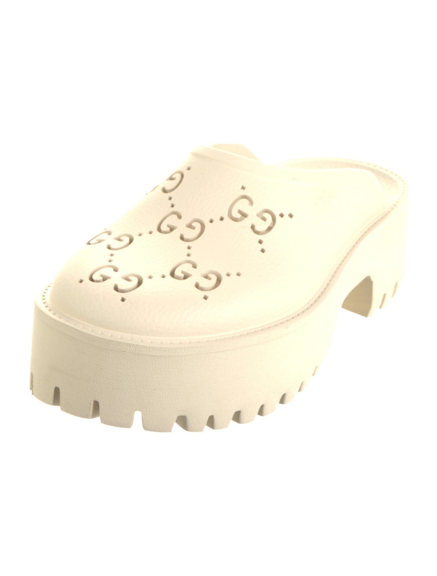 Gucci GG Logo Rubber Mules w/ Tags