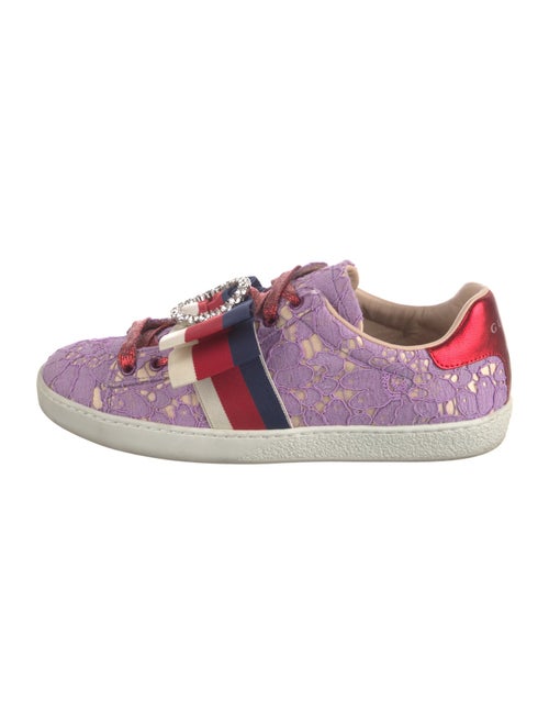 Gucci Sylvie Web Accent Lace Sneakers