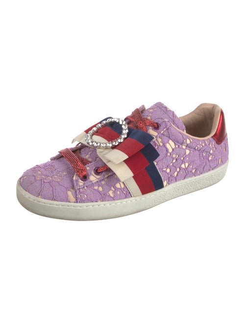 Gucci Sylvie Web Accent Lace Sneakers