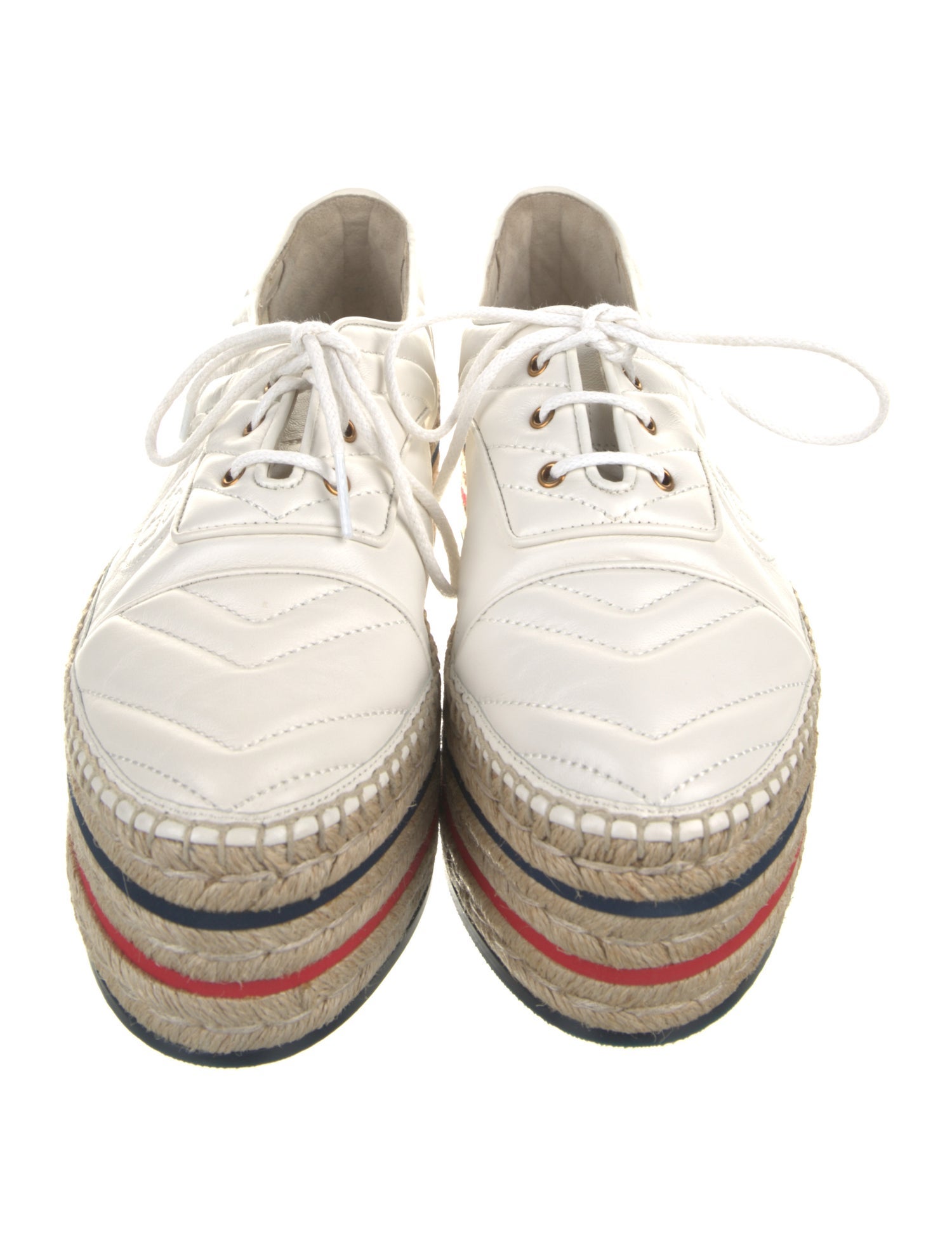 Gucci Interlocking G Logo Leather Espadrille Sneakers