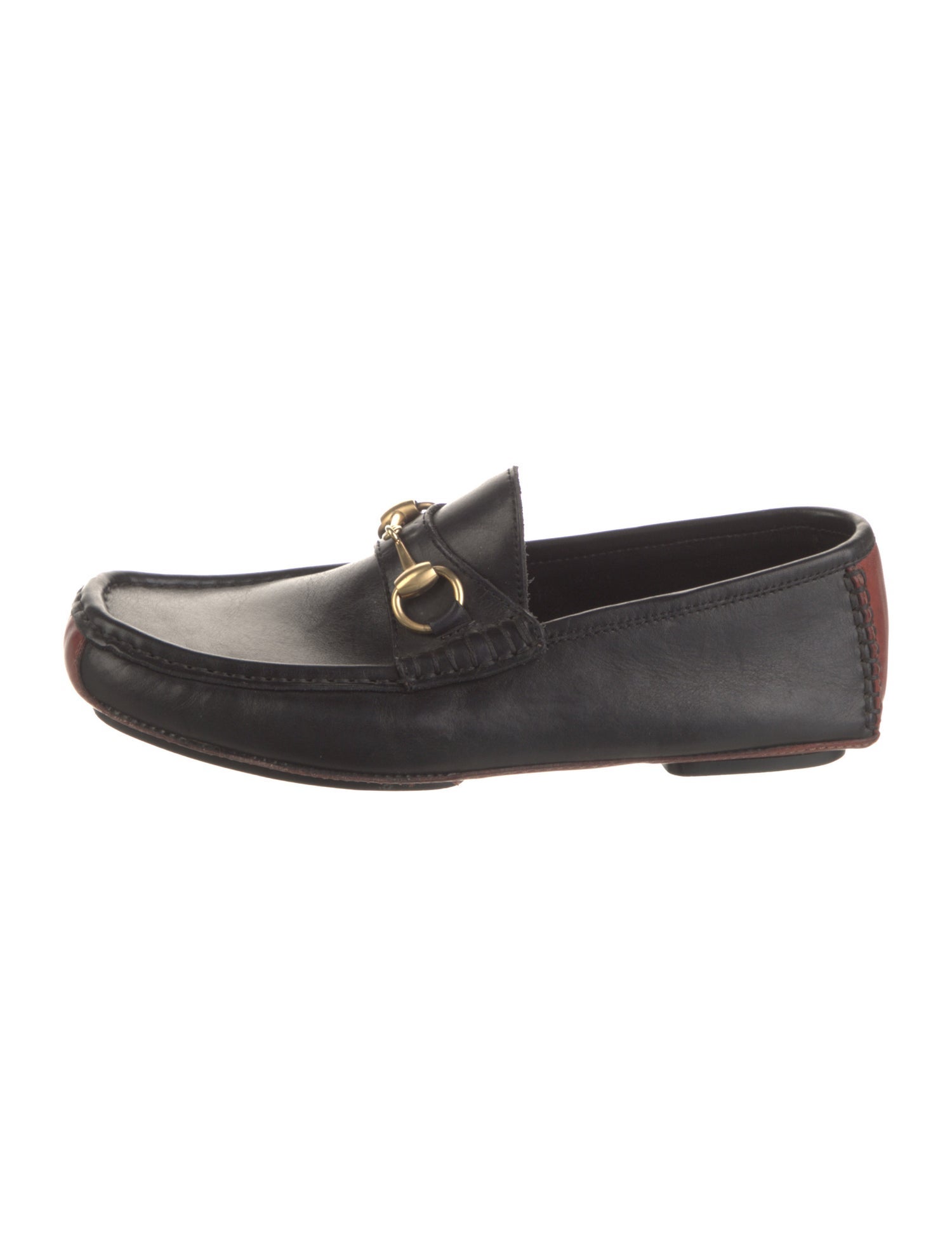 Gucci Horsebit Accent Leather Loafers