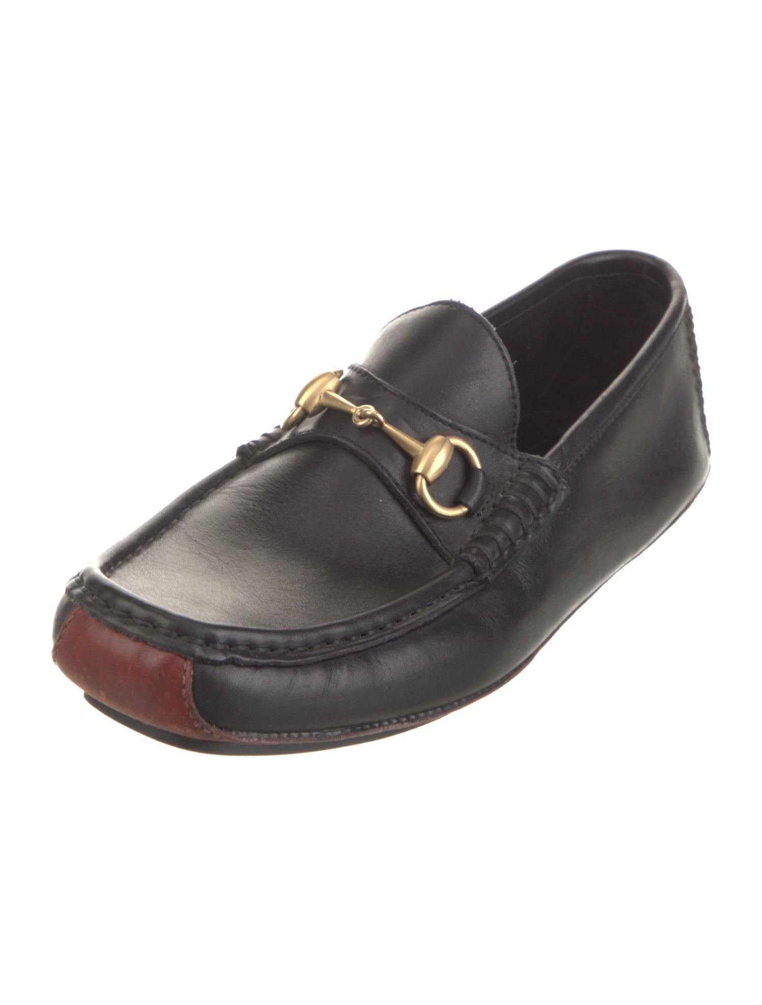Gucci Horsebit Accent Leather Loafers