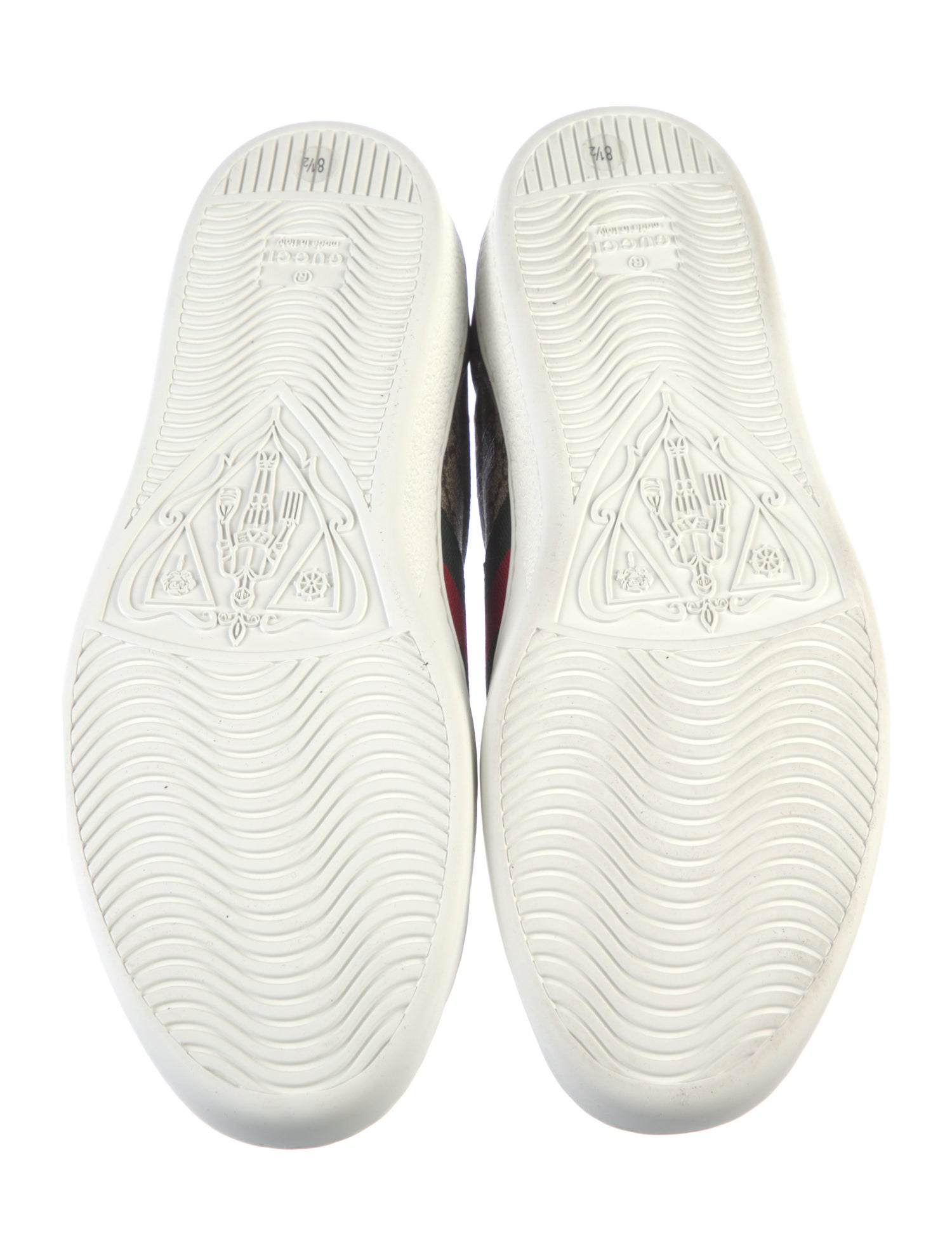 Gucci GG Supreme Leather Trim Embellishment Sneakers