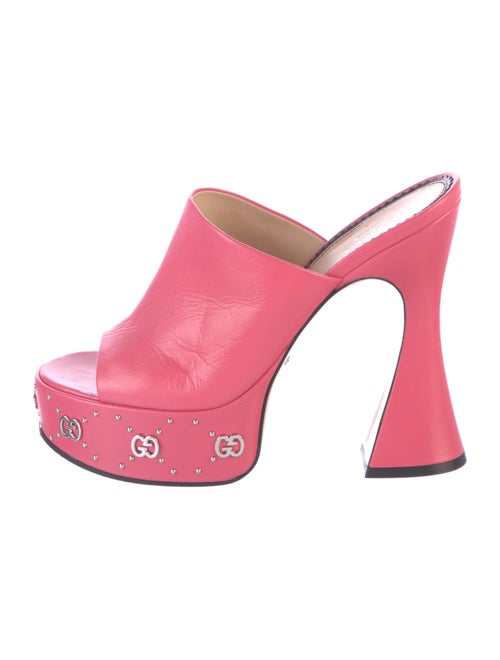 Gucci Interlocking G Logo Leather Slides