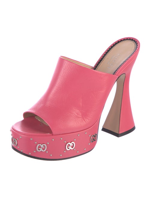 Gucci Interlocking G Logo Leather Slides