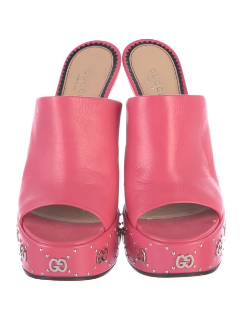 Gucci Interlocking G Logo Leather Slides