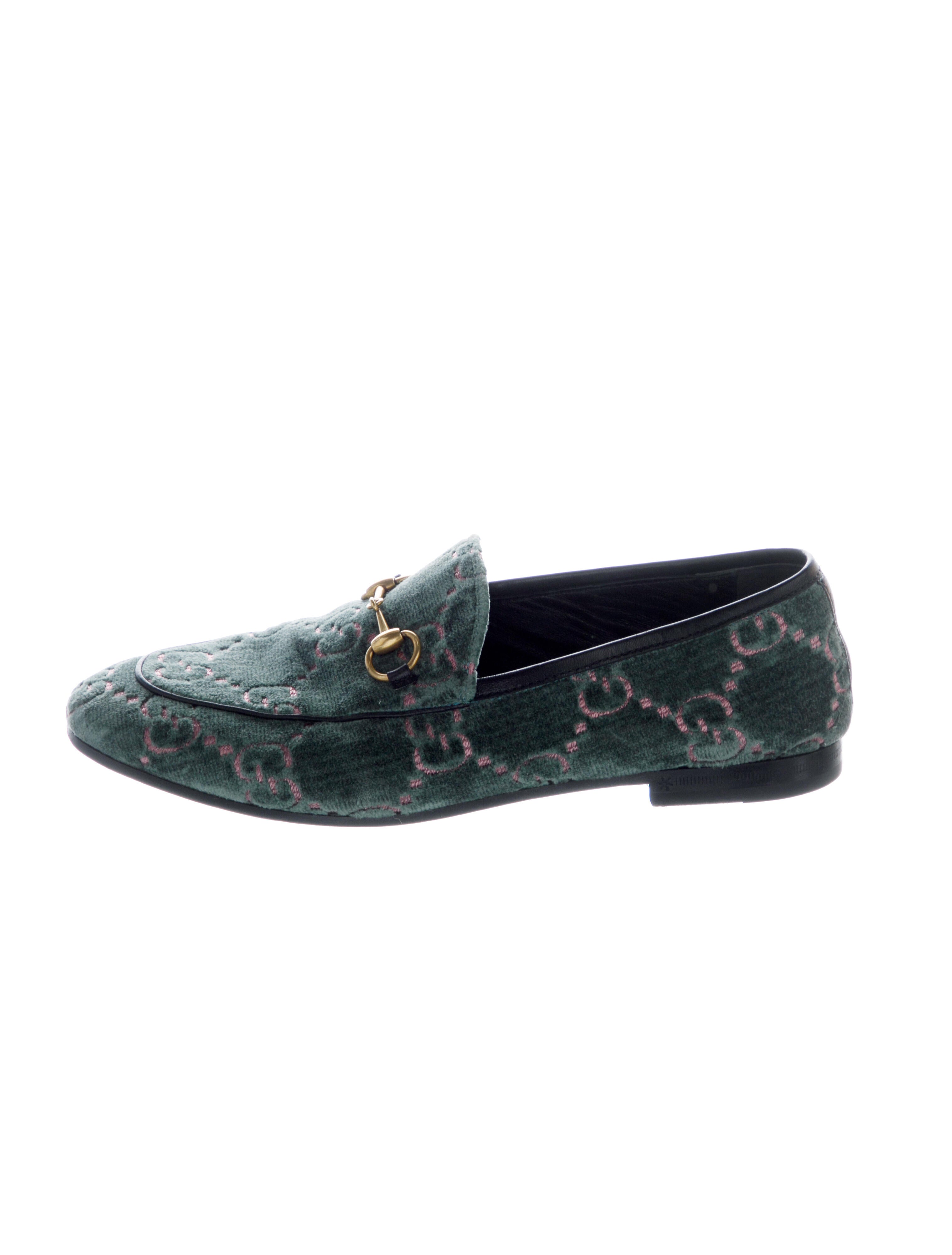 Gucci Horsebit Accent Velvet Loafers
