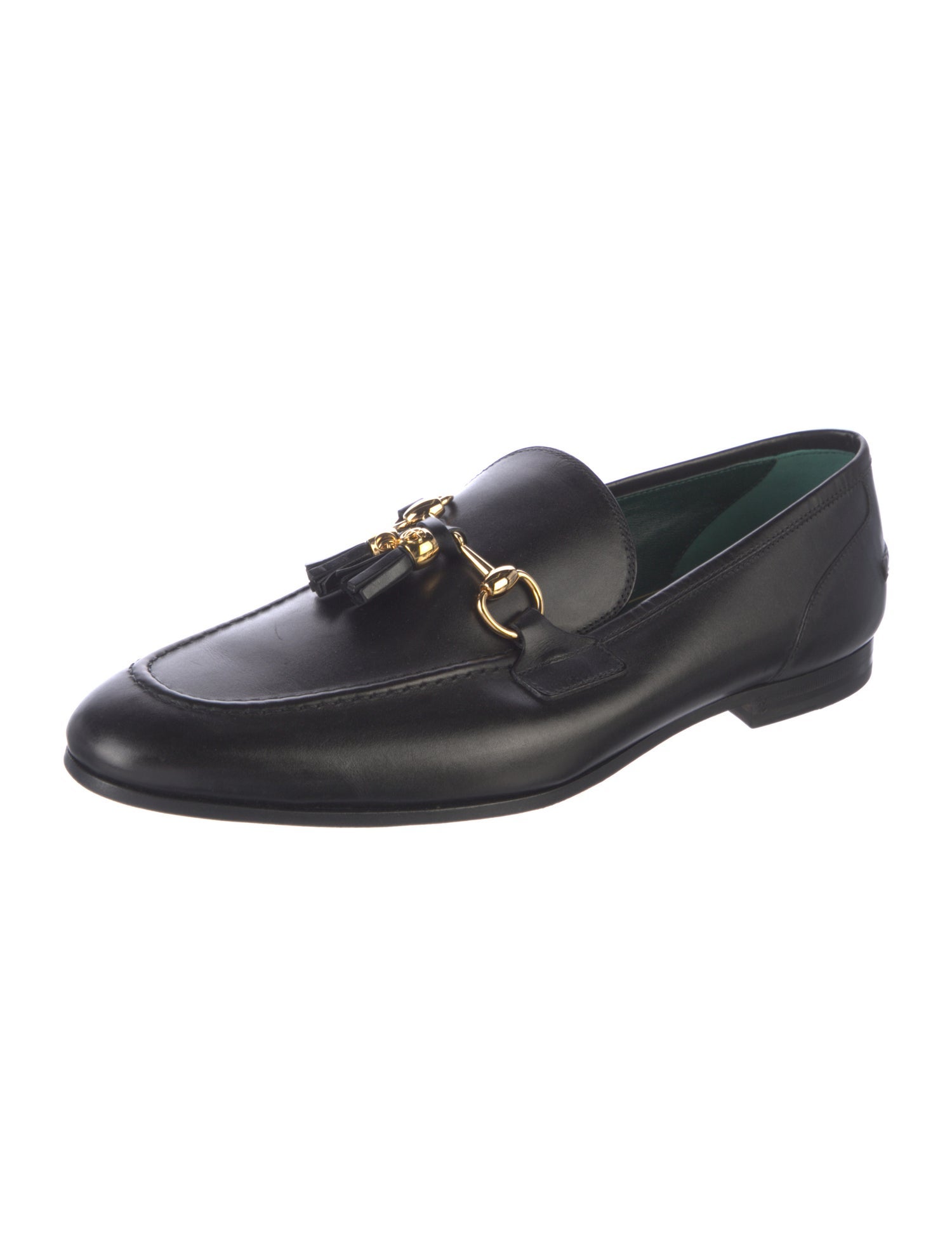 Gucci Horsebit Accent Leather Dress Loafers