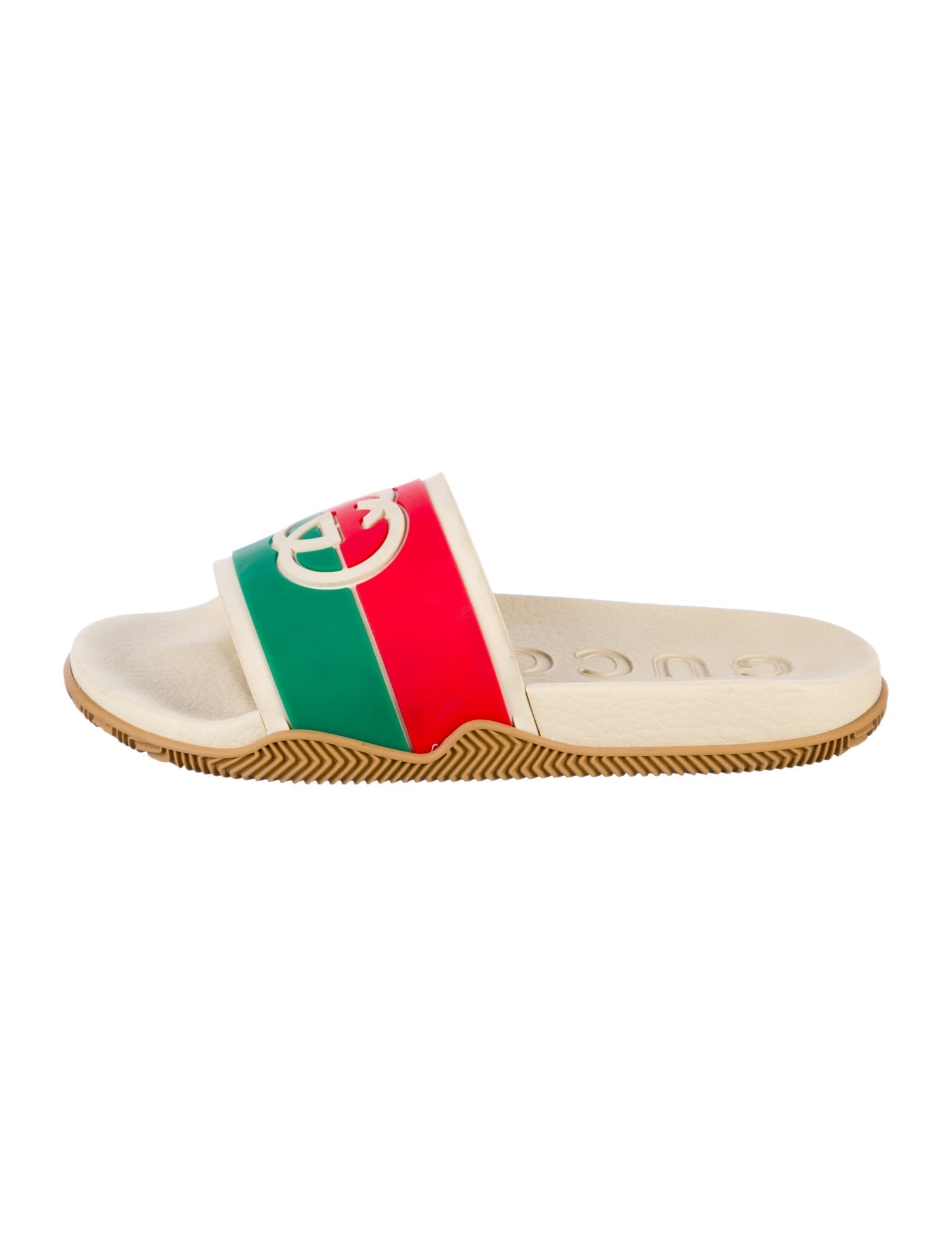 Gucci Interlocking G Logo Rubber Slides