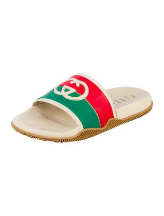 Gucci Interlocking G Logo Rubber Slides