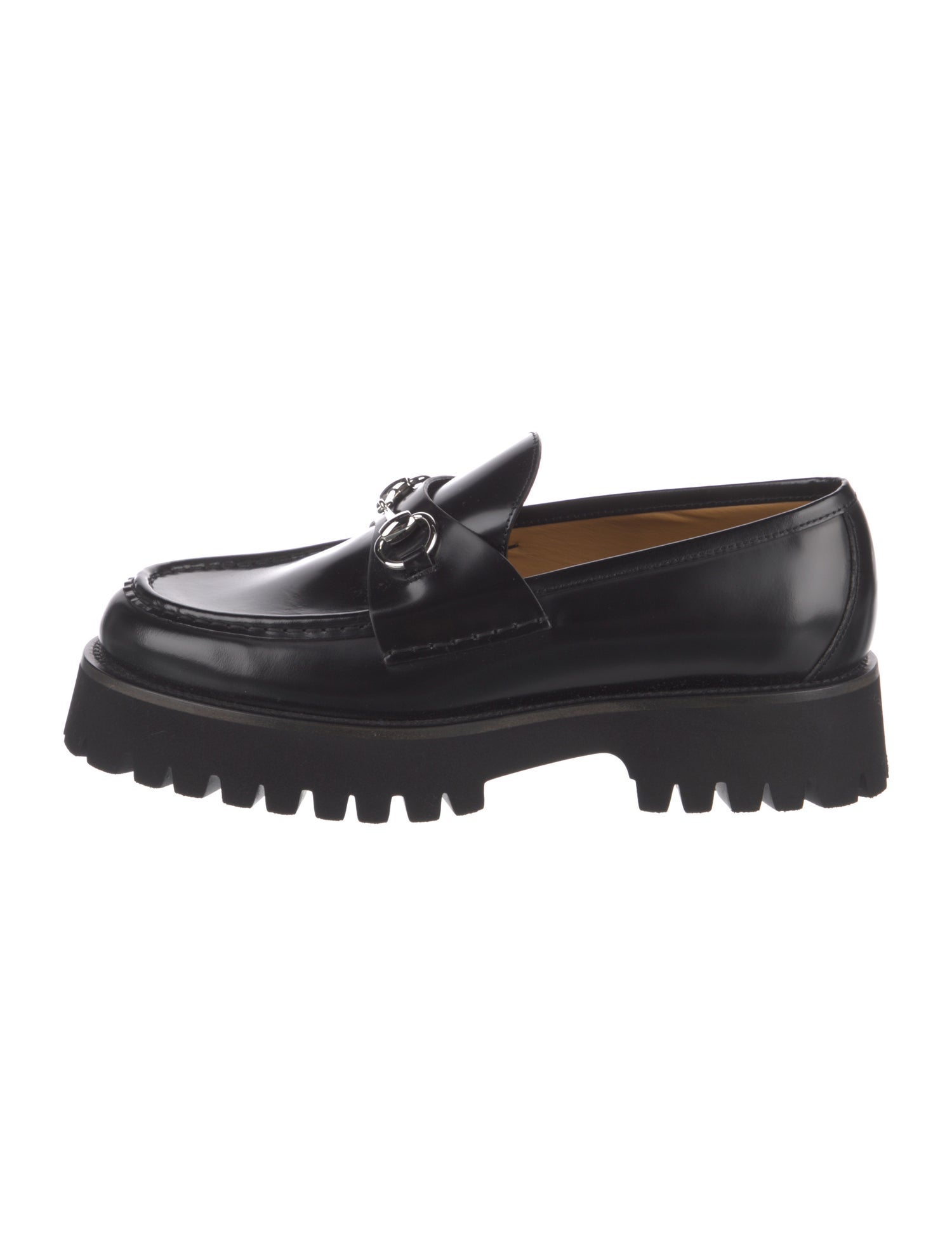 Gucci Horsebit Accent Patent Leather Loafers