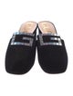 Gucci Velvet Crystal Embellishments Mules