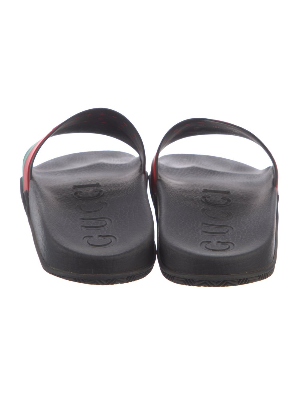 Gucci Rubber Slides Black Web Accent & Interlocki… - image 4