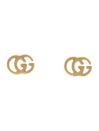 Gucci 18K GG Running Stud Earrings