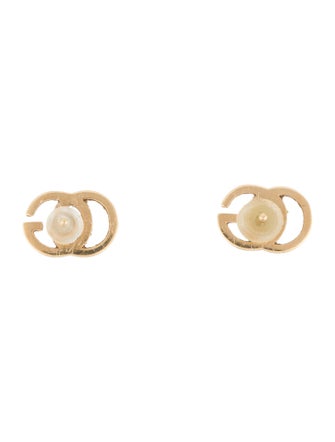 Gucci 18K GG Running Stud Earrings