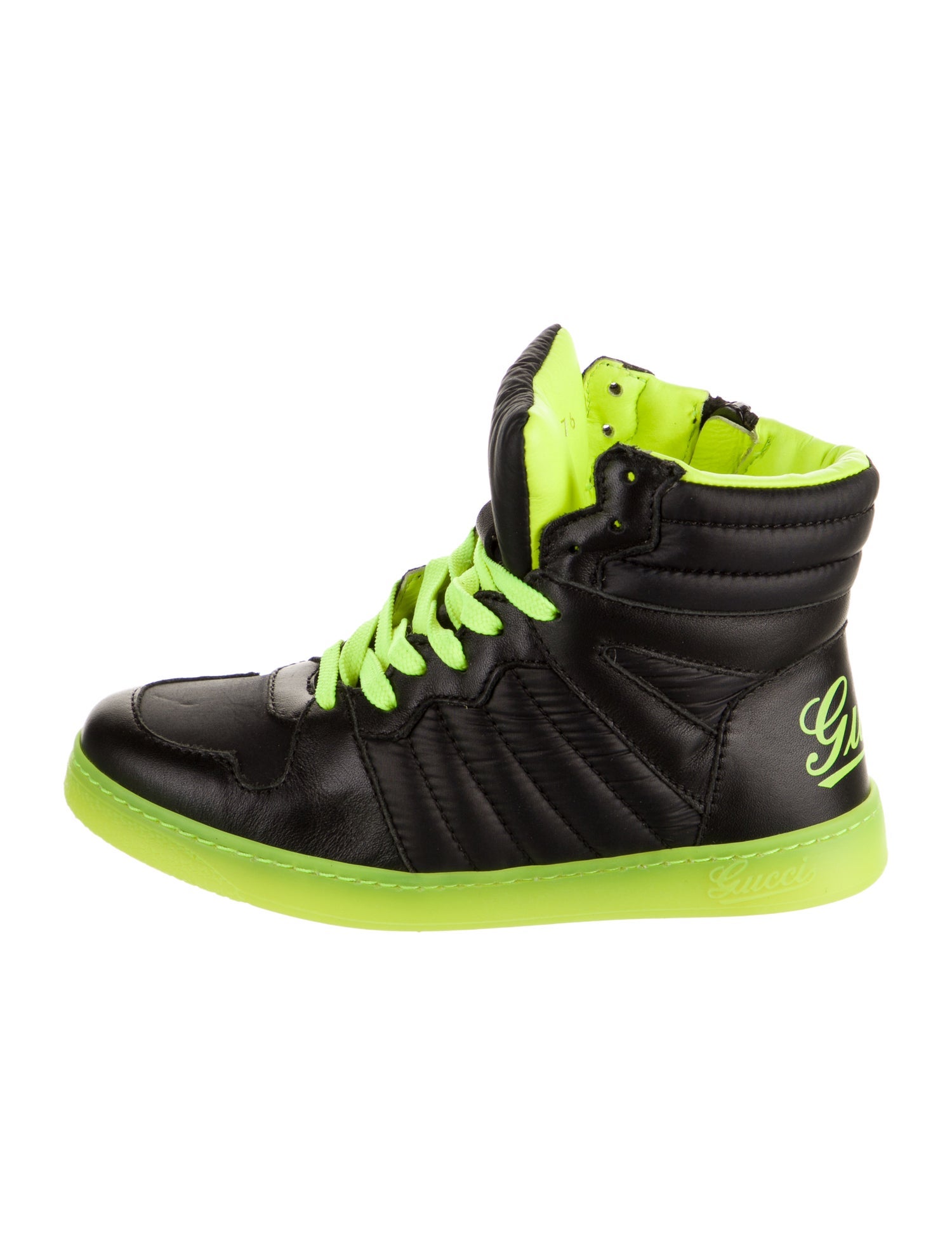 Gucci Kids' Leather High Top Sneakers