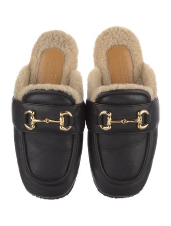 Gucci Horsebit Accent Leather Mules