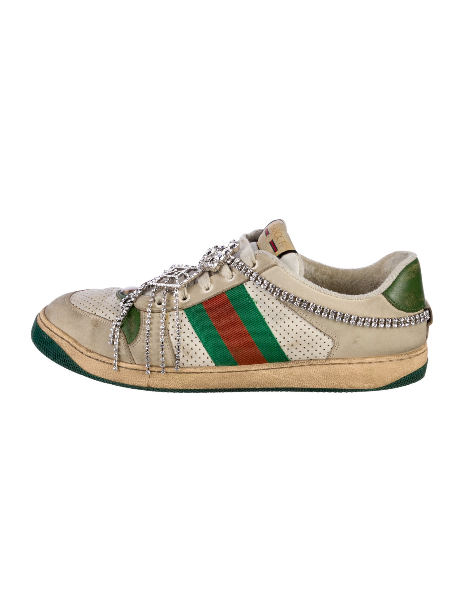 Gucci Web Accent Suede Sneakers