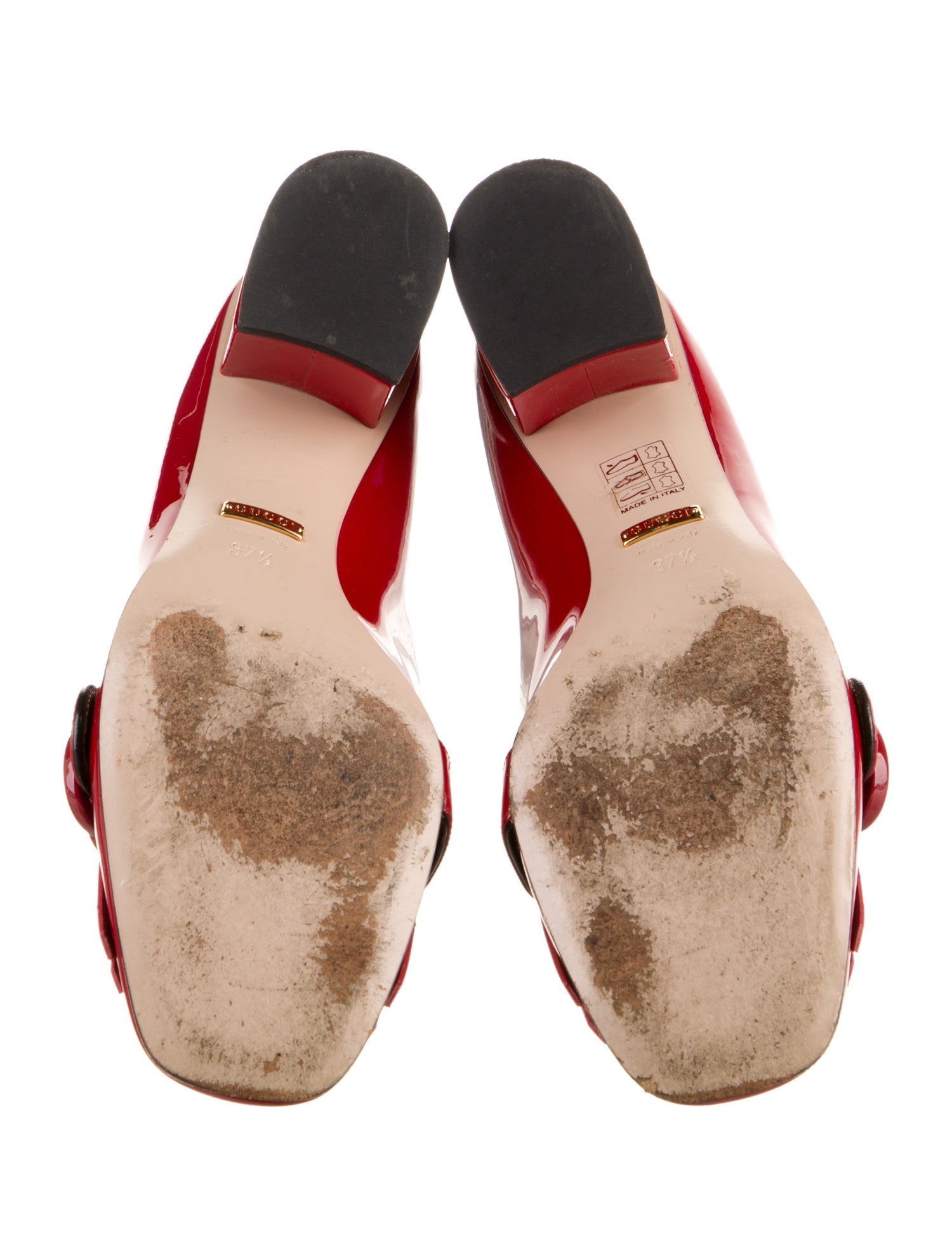 Gucci Double G Logo Patent Leather Pumps