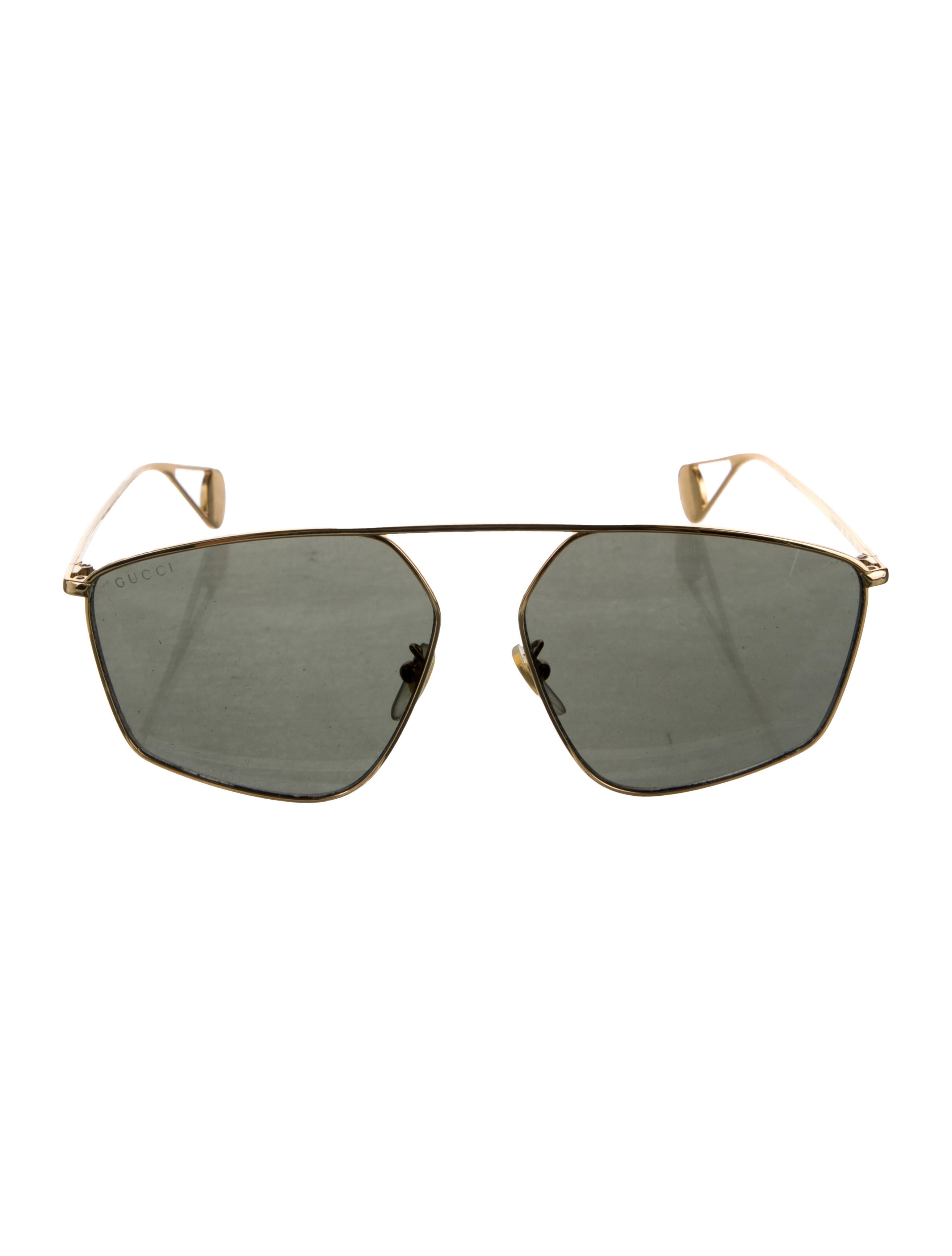 Gucci Interlocking G Logo Aviator Sunglasses