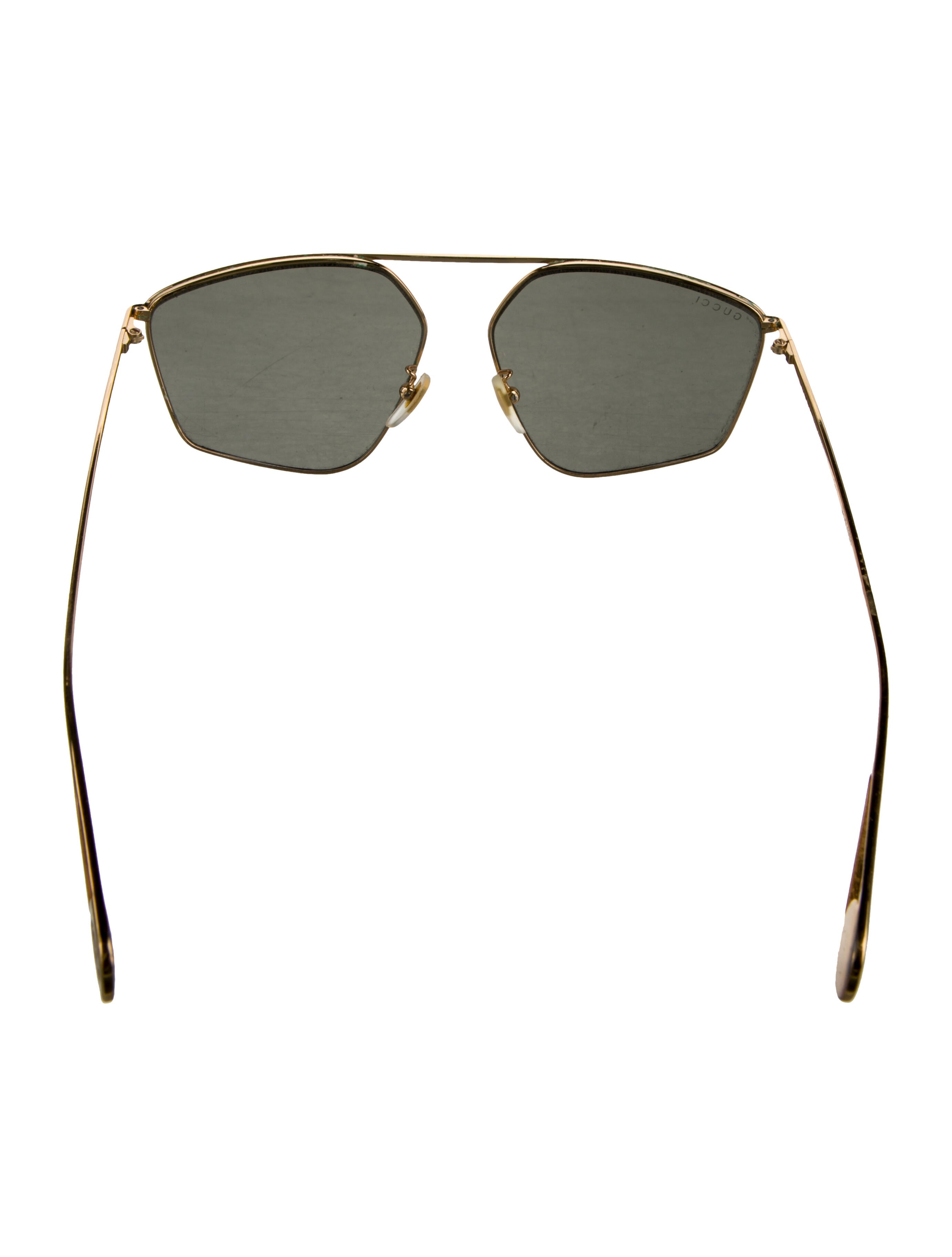 Gucci Interlocking G Logo Aviator Sunglasses
