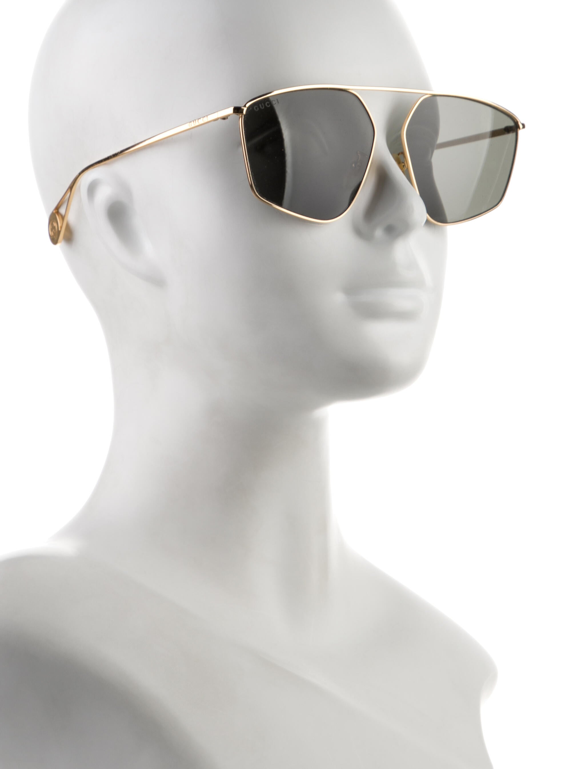 Gucci Interlocking G Logo Aviator Sunglasses