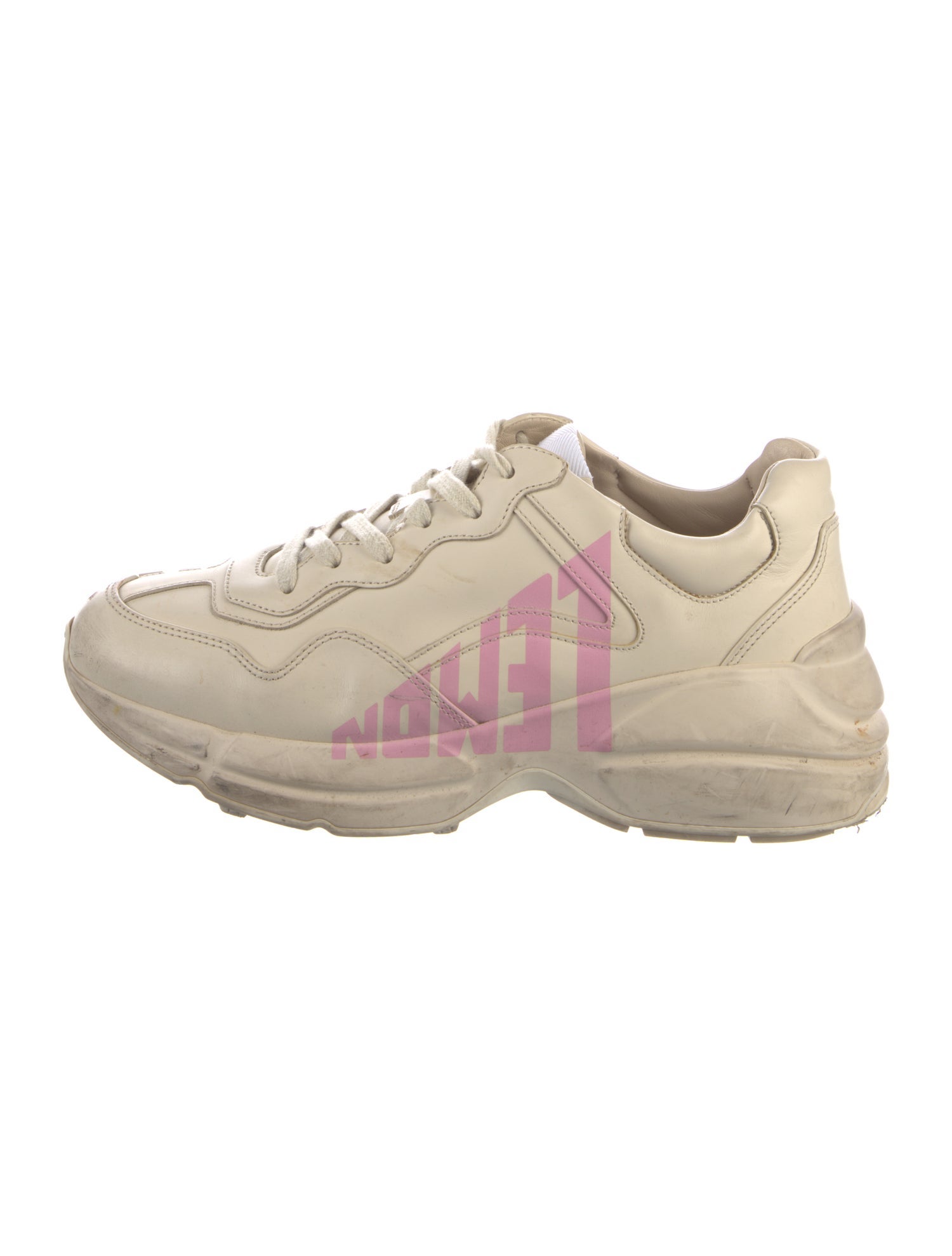 Gucci Web Accent Leather Sneakers