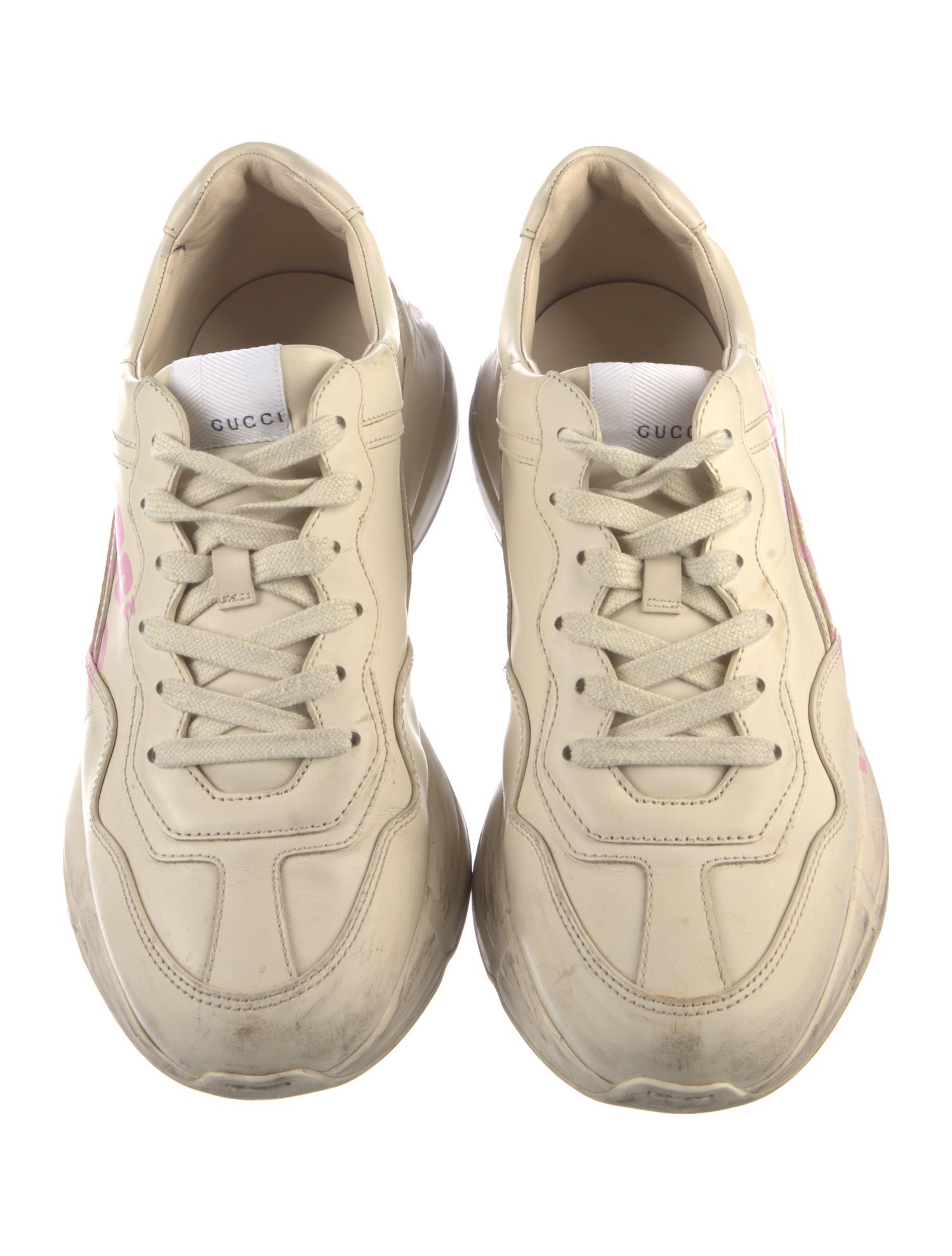 Gucci Web Accent Leather Sneakers