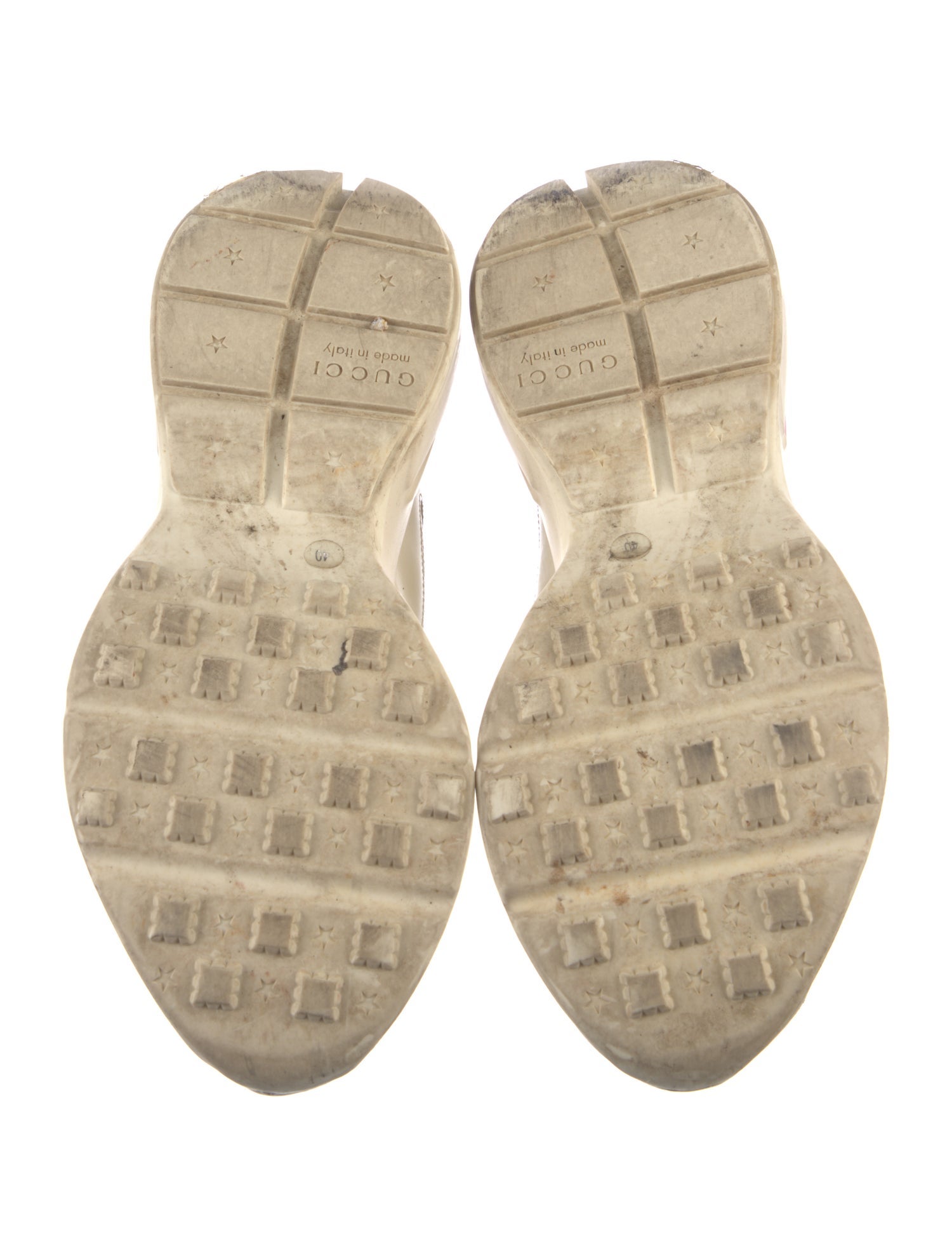 Gucci Web Accent Leather Sneakers