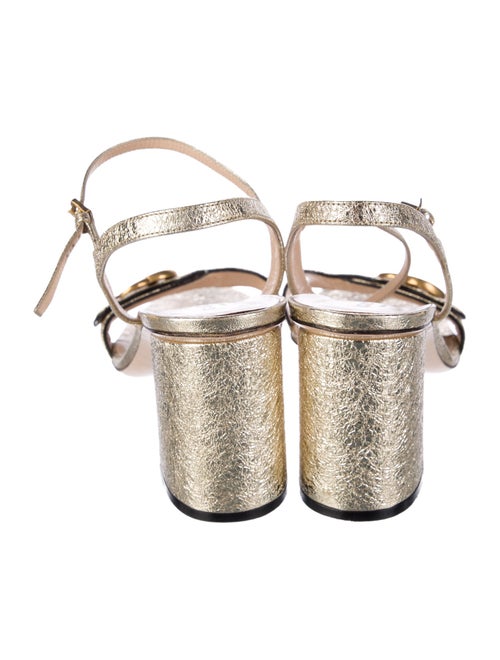 Gucci Double G Logo Leather Sandals