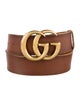 Gucci Double G Logo Leather Belt