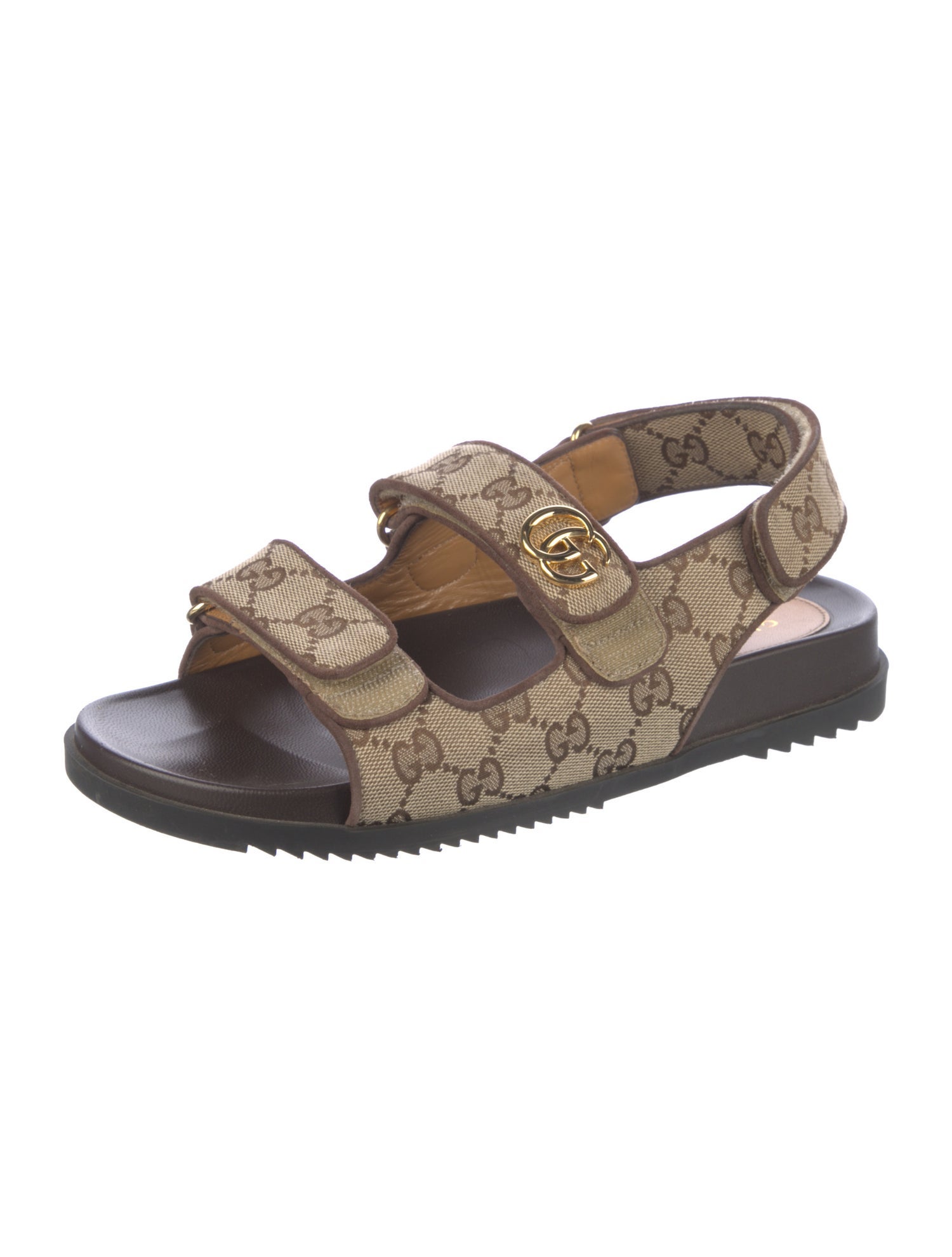 Gucci GG Canvas Canvas Slingback Sandals