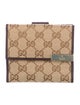 Gucci Compact French Flap GG Canvas Compact Wallet