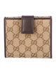 Gucci Compact French Flap GG Canvas Compact Wallet