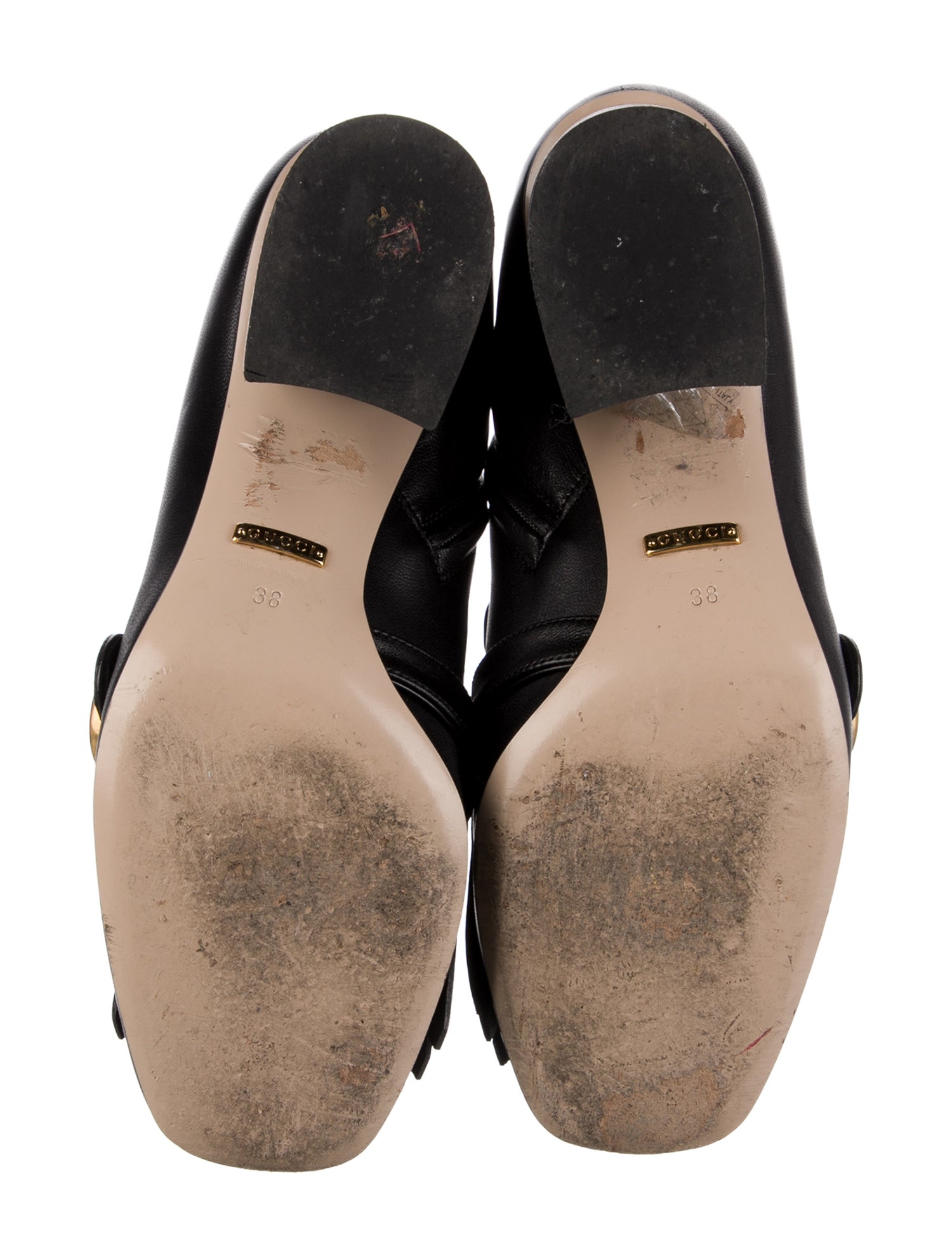 Gucci Double G Logo Leather Boots