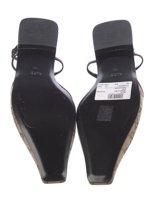 Gucci GG Canvas Canvas Slingback Flats