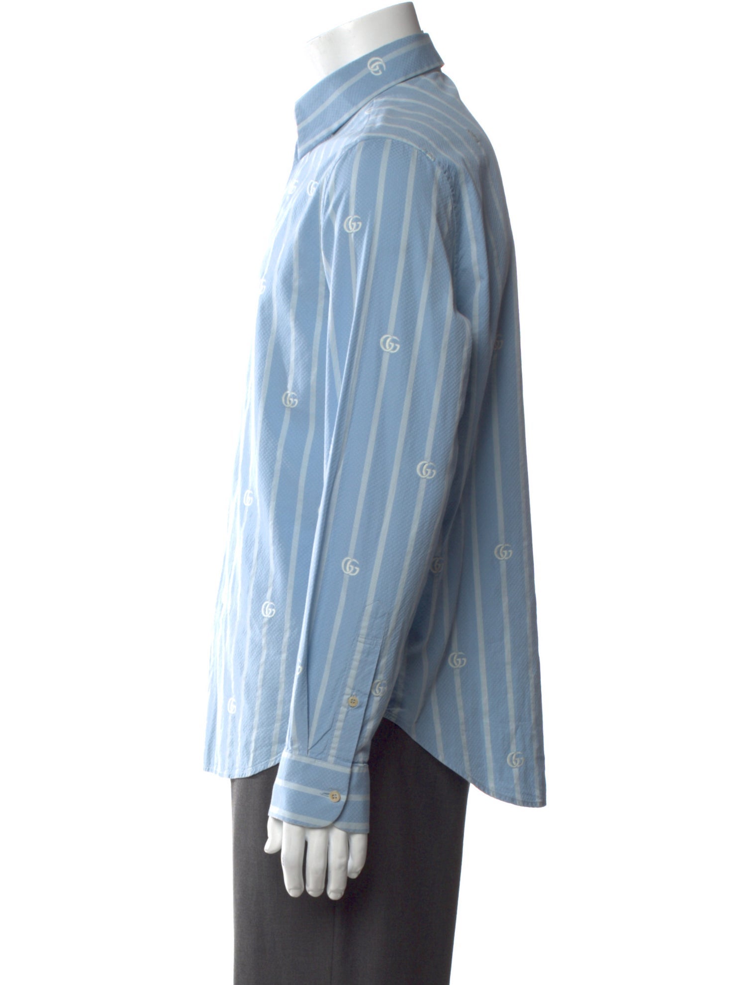 Gucci Double G Logo Long Sleeve Shirt