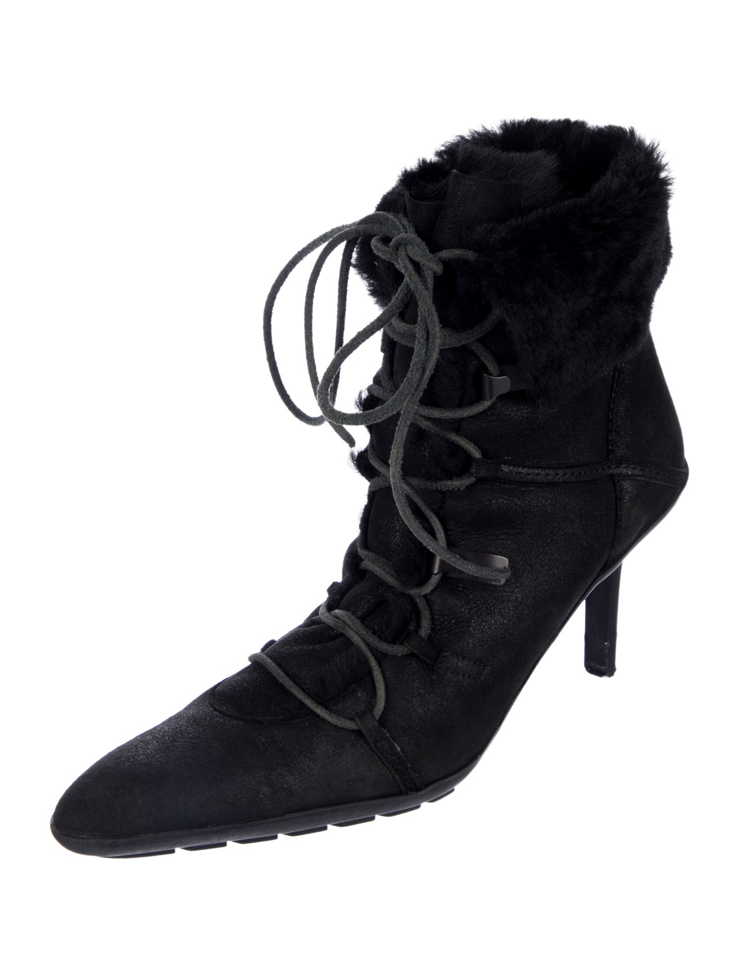 Gucci 2000's Suede Lace-Up Boots