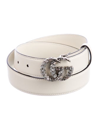 Gucci GG Marmont Thin Belt Double G Logo Belt