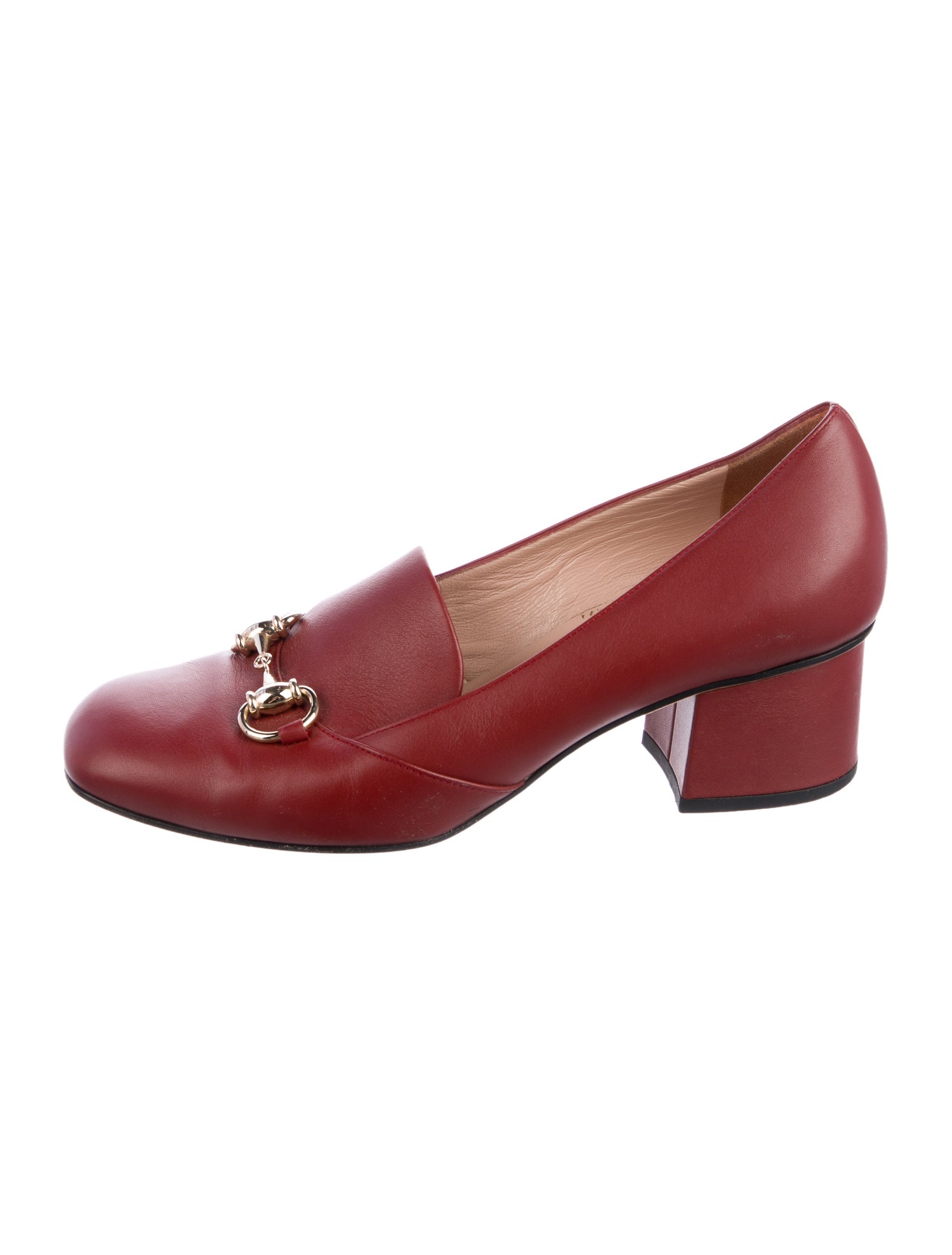 Gucci Horsebit Accent Leather Pumps