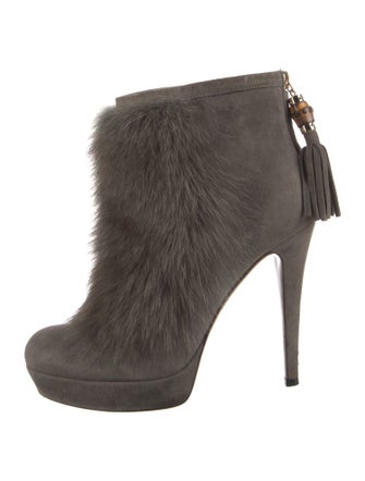 Gucci Bamboo Accent Suede Boots