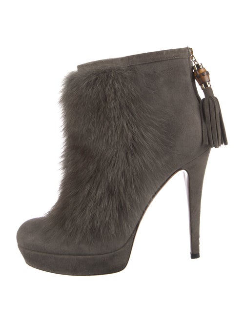 Gucci Bamboo Accent Suede Boots