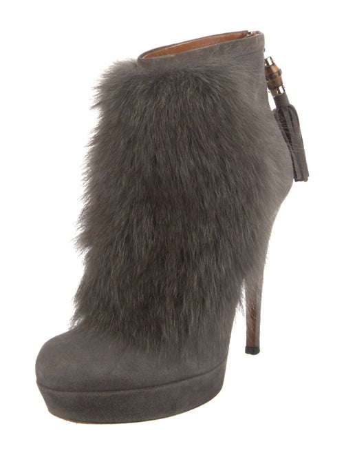Gucci Bamboo Accent Suede Boots