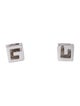Gucci 18K Logo Cube Stud Earrings