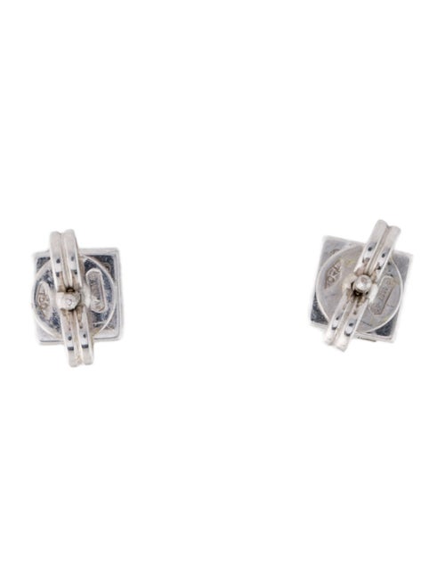 Gucci 18K Logo Cube Stud Earrings