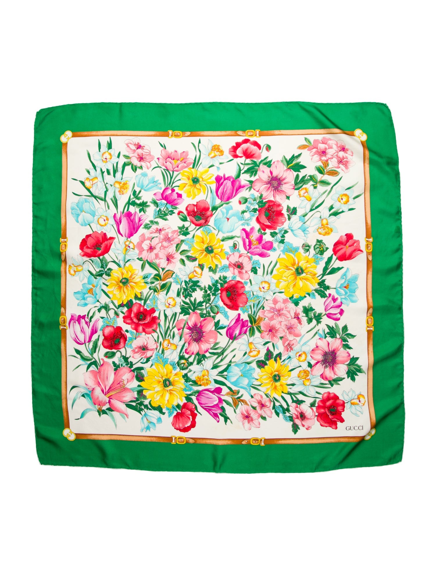 Gucci Silk Flora Print Scarf
