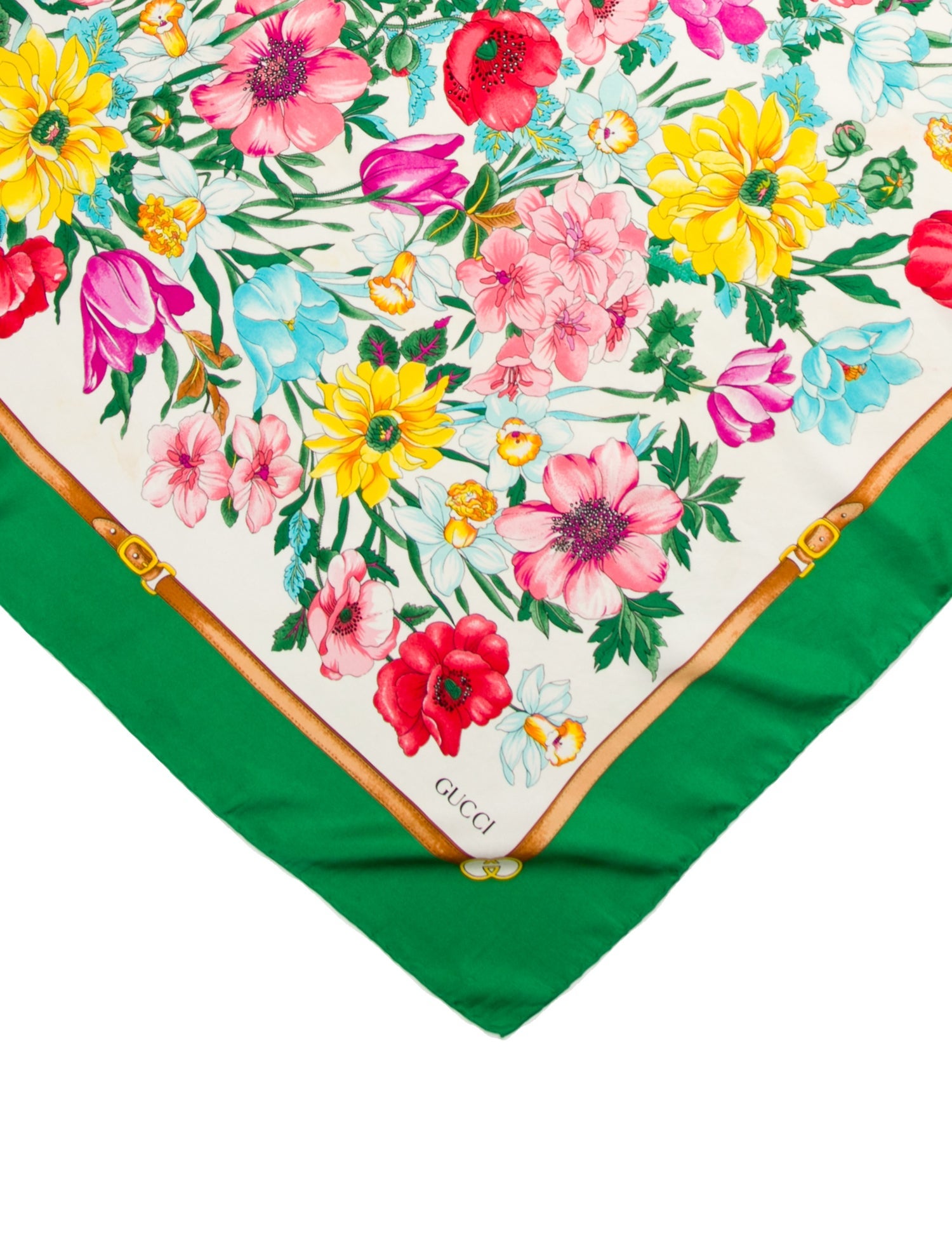 Gucci Silk Flora Print Scarf